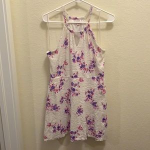 Candies youth white casual dress with flowers